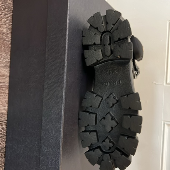 Prada Men’s Monolith brushed leather and Re-Nylon boots with pouch - Picture 4 of 8